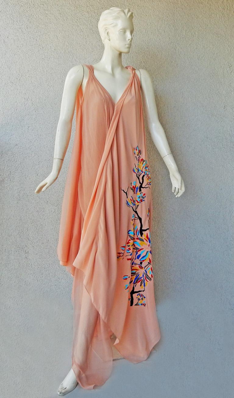 flowing silk dress