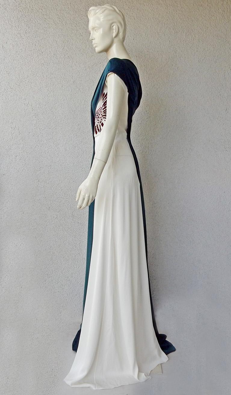 Vionnet of Paris exquise robe de déesse en soie perlée  NWT Neuf - En vente à Los Angeles, CA