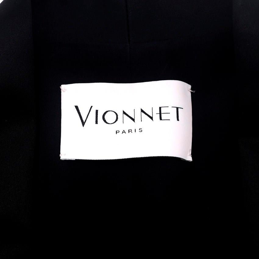 Vionnet Paris Black Double Layer Jacket US 6 In Good Condition In London, GB