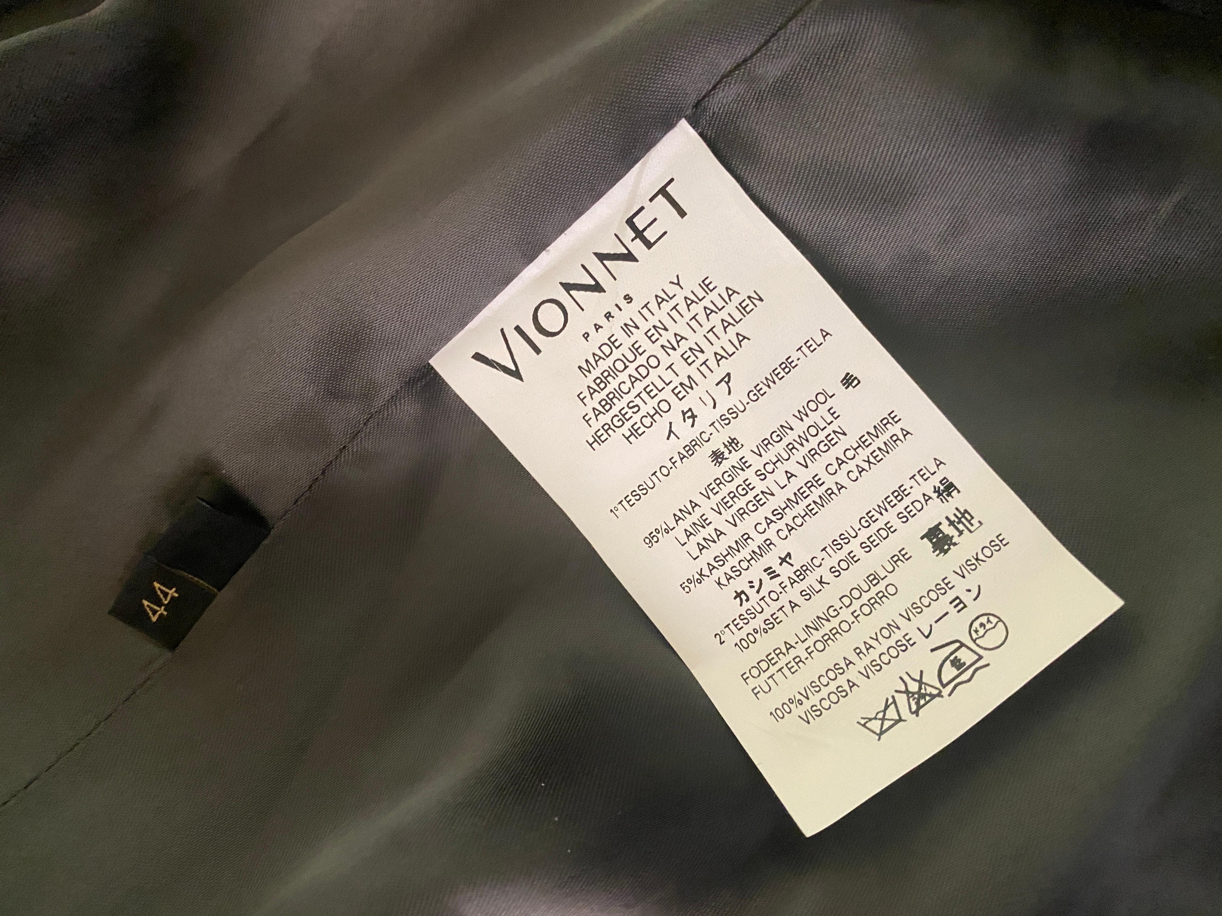 Vionnet Paris Cashmere and Fur Coat (NWT) w/ Addtl Dress & Trouser Set Size 8/10 For Sale 7