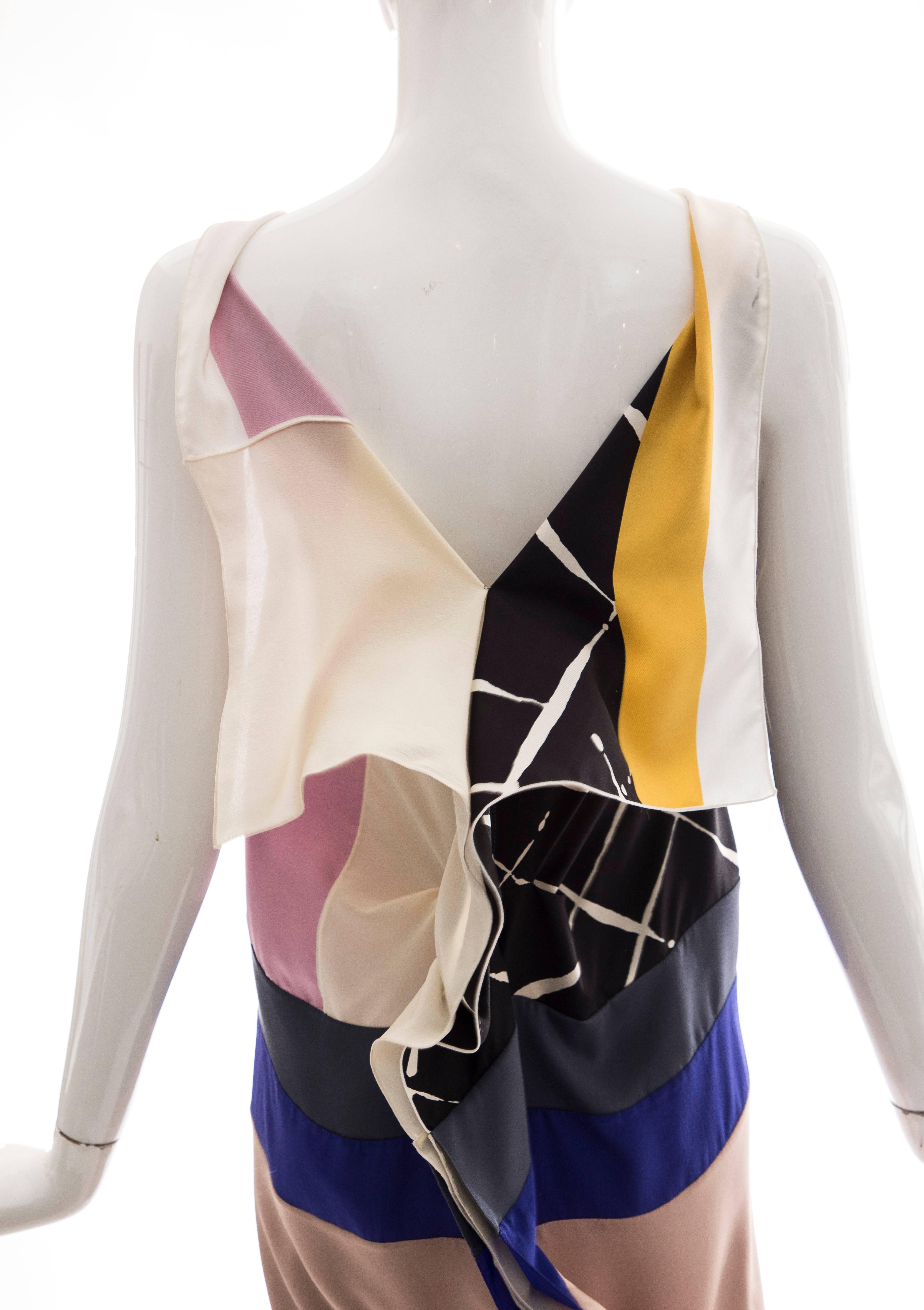 Vionnet Runway Silk Printed Sleeveless Sheath Dress, Spring 2010 For Sale 3