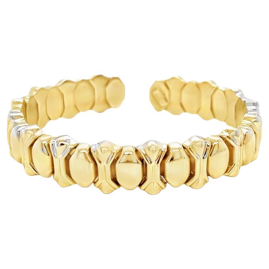 Vior Yellow Gold Springy Cuff Bracelet For Sale