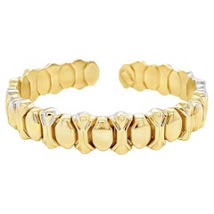 Vior Yellow Gold Springy Cuff Bracelet
