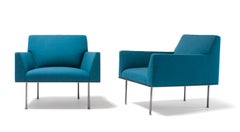 Vioski New Century Modern Angeles Lounge Chair in Reef Bright Blue