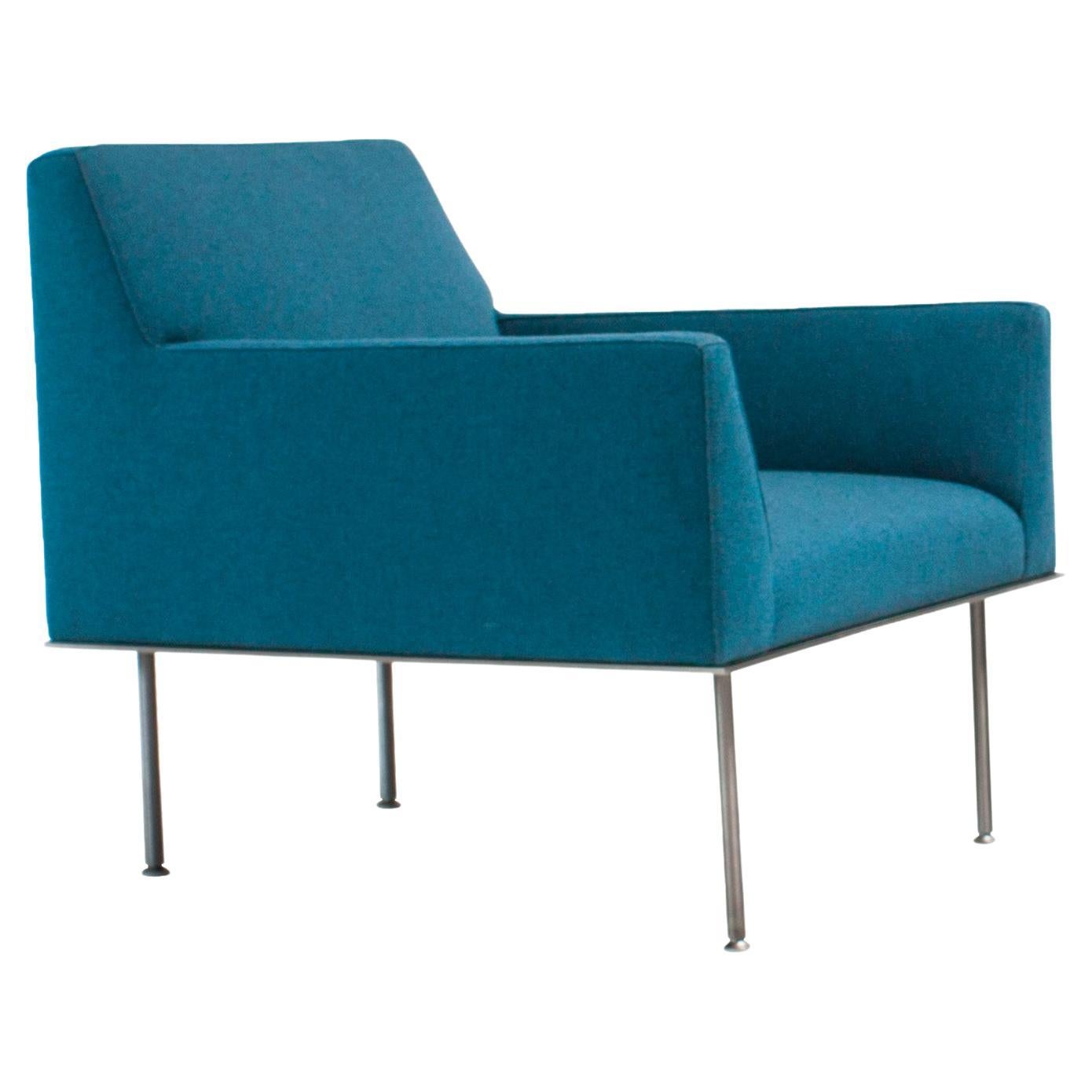 Vioski New Century Modern Angeles Lounge Chair in Reef Bright Blue For Sale