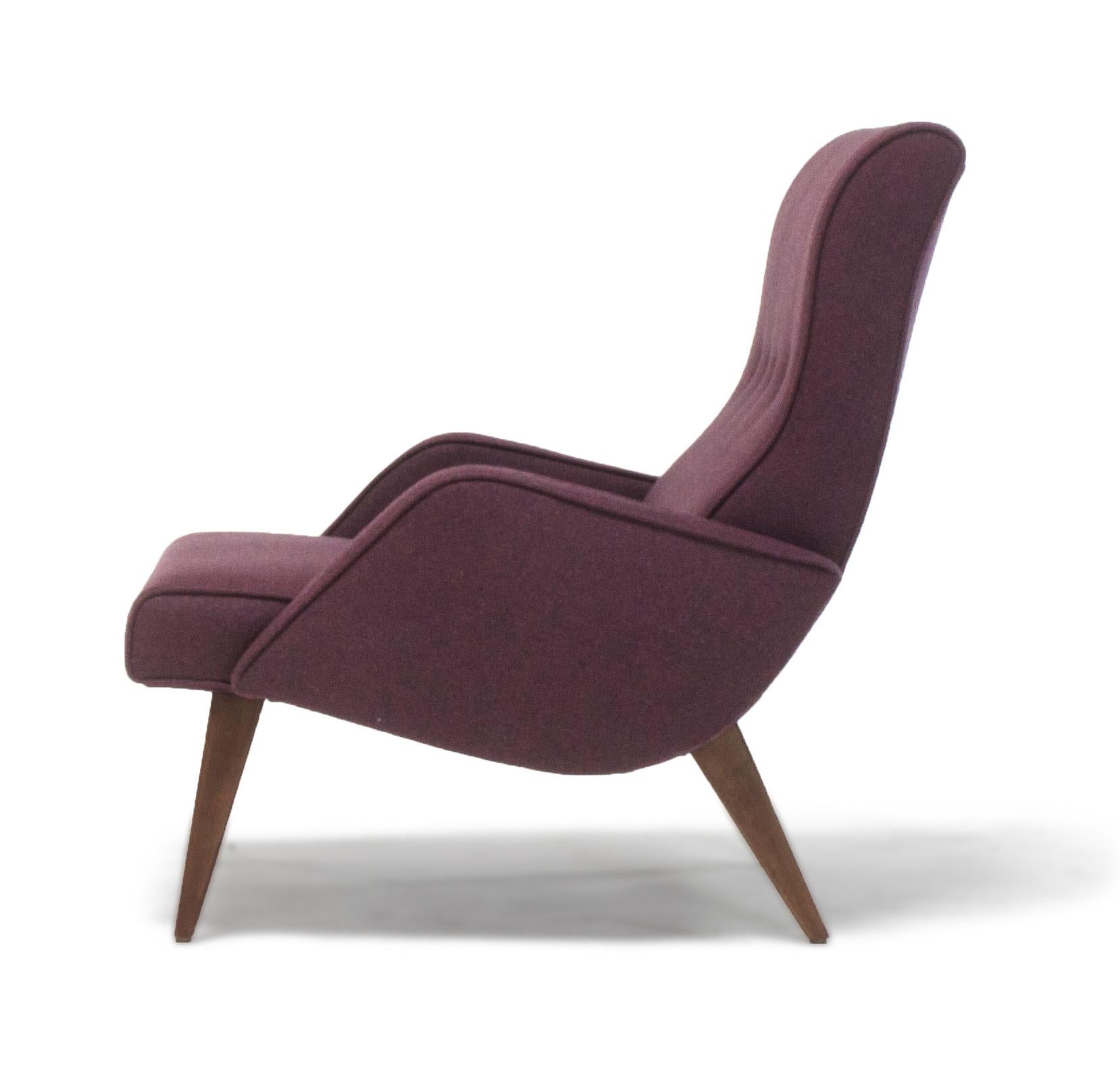Mid-Century Modern Vioski New Century Modern Milo Lounge Chair in Andromeda Purple For Sale
