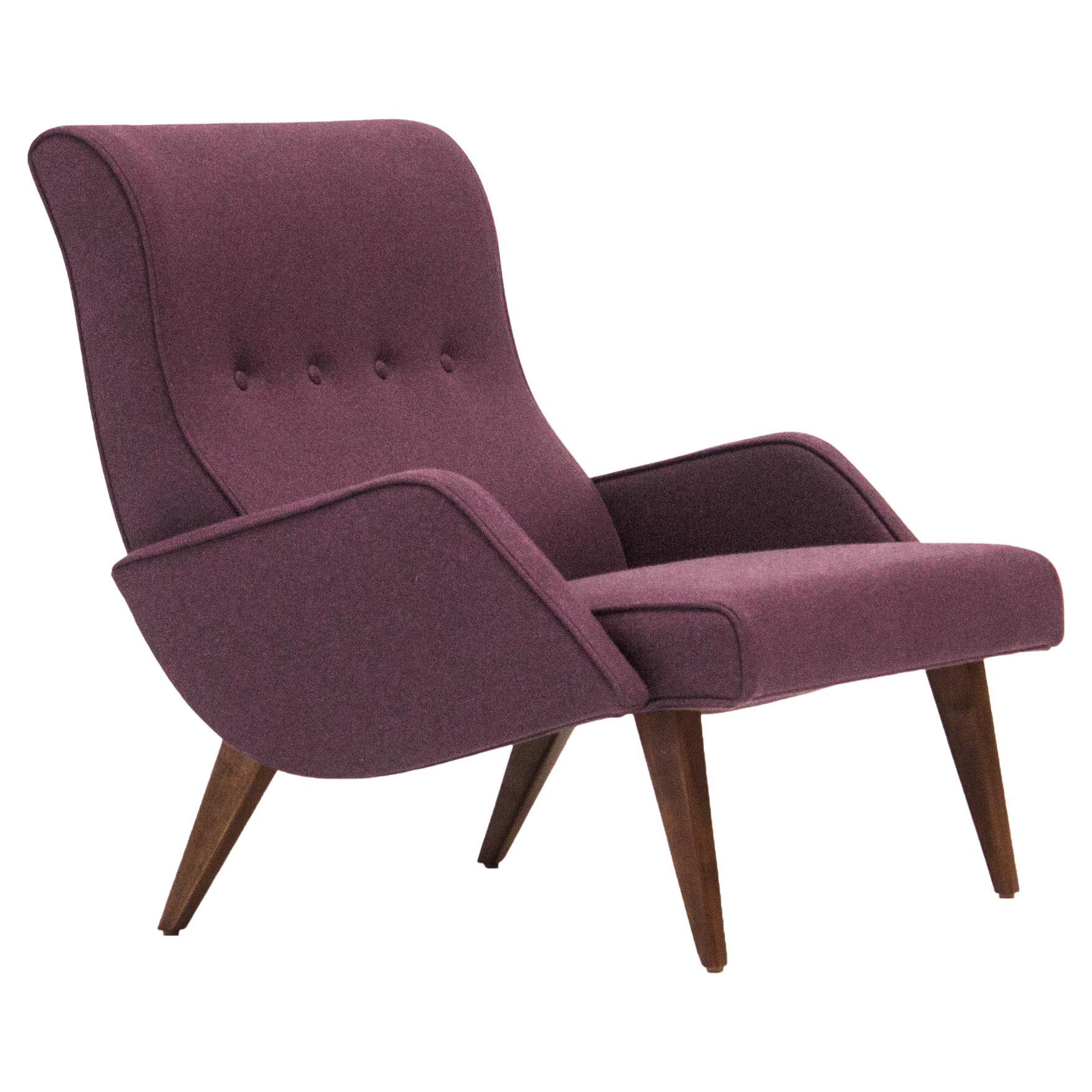 Vioski New Century Modern Milo Lounge Chair in Andromeda Purple