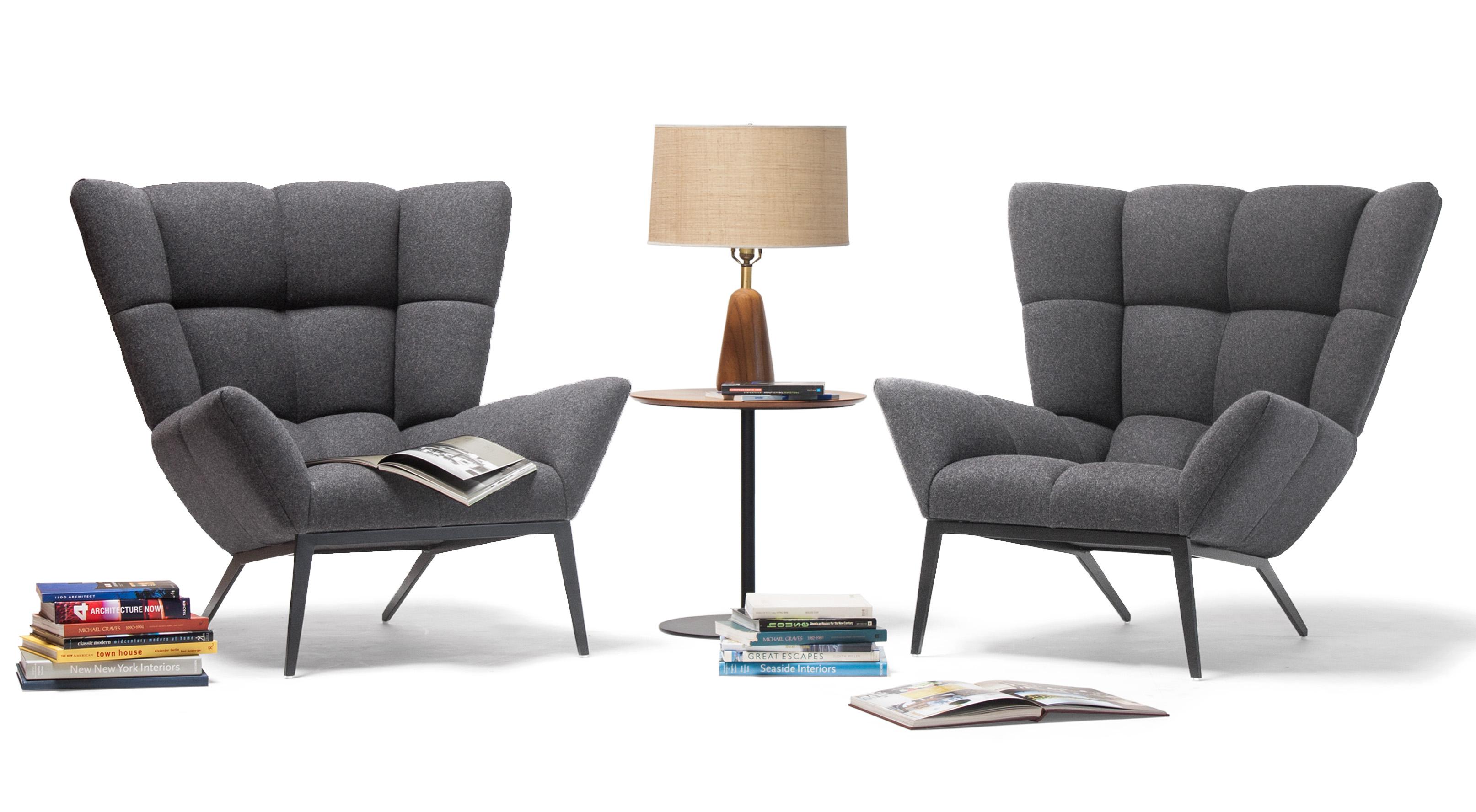 The Tuulla Chair takes the idea of tufting to a new level of comfort for two. The chair is “made” of tufts over an elegant and sophisticated form. With the lean of the piece and the tufted lumbar support, you’ll love this chair for its comfort as