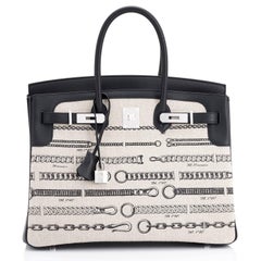 Hermes VIP 35 De Camp Dechainee Toile Swift Chevre Limited Edition Birkin Bag