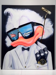 "Scrooge MCDuck in Monaco"  Oil Painting 47" x 39" inch by VIQA