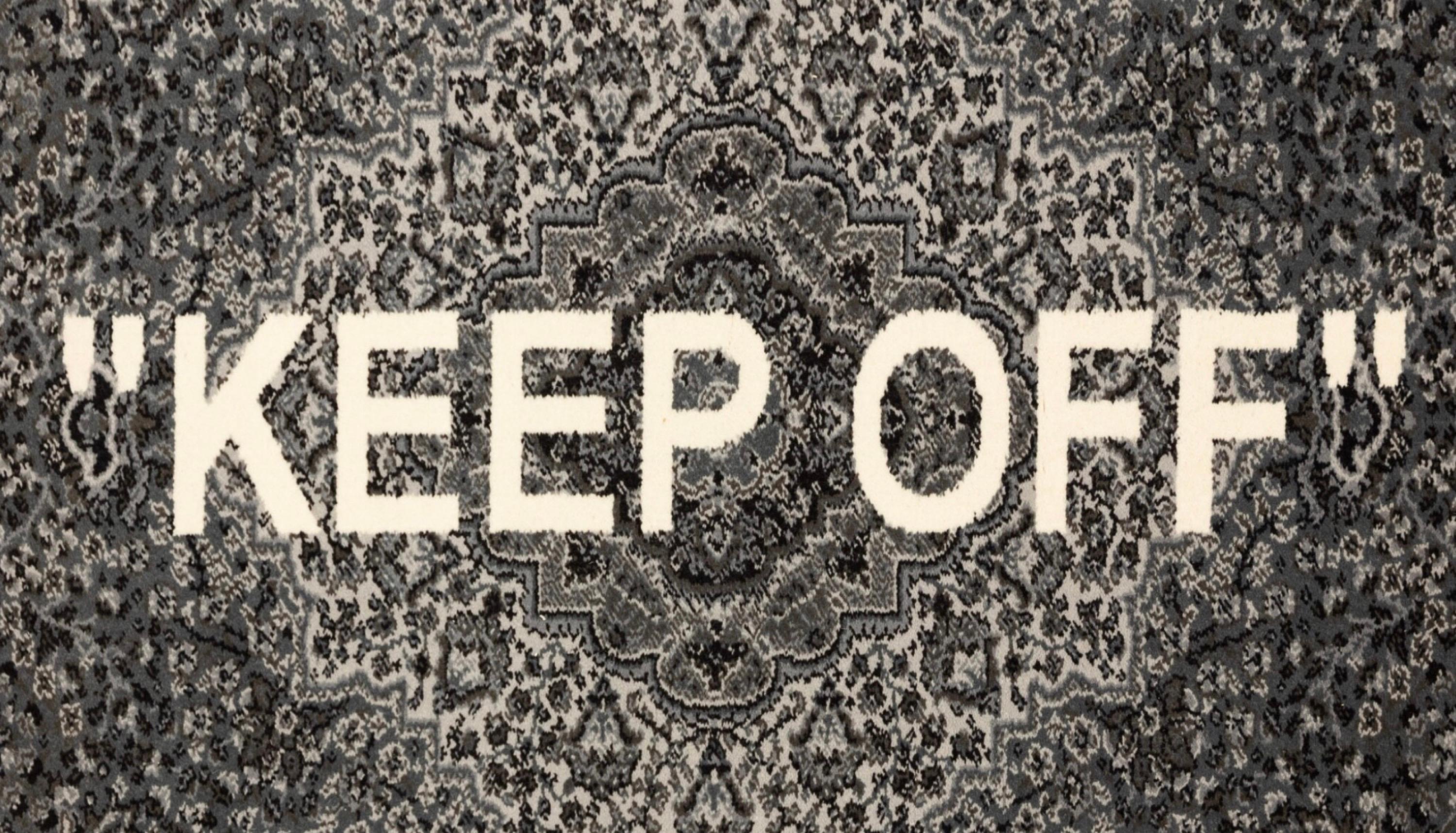 Virgil Abloh, Keep Off Rug, 2019 

Nylon, Wool
78 7/10 × 118 1/10 in (200 × 300 cm)
Unkown edition size
Accompanied with original packaging

The hotly anticipated collaboration between Off-White’s Virgil Abloh and Ikea came to life in 2019 after