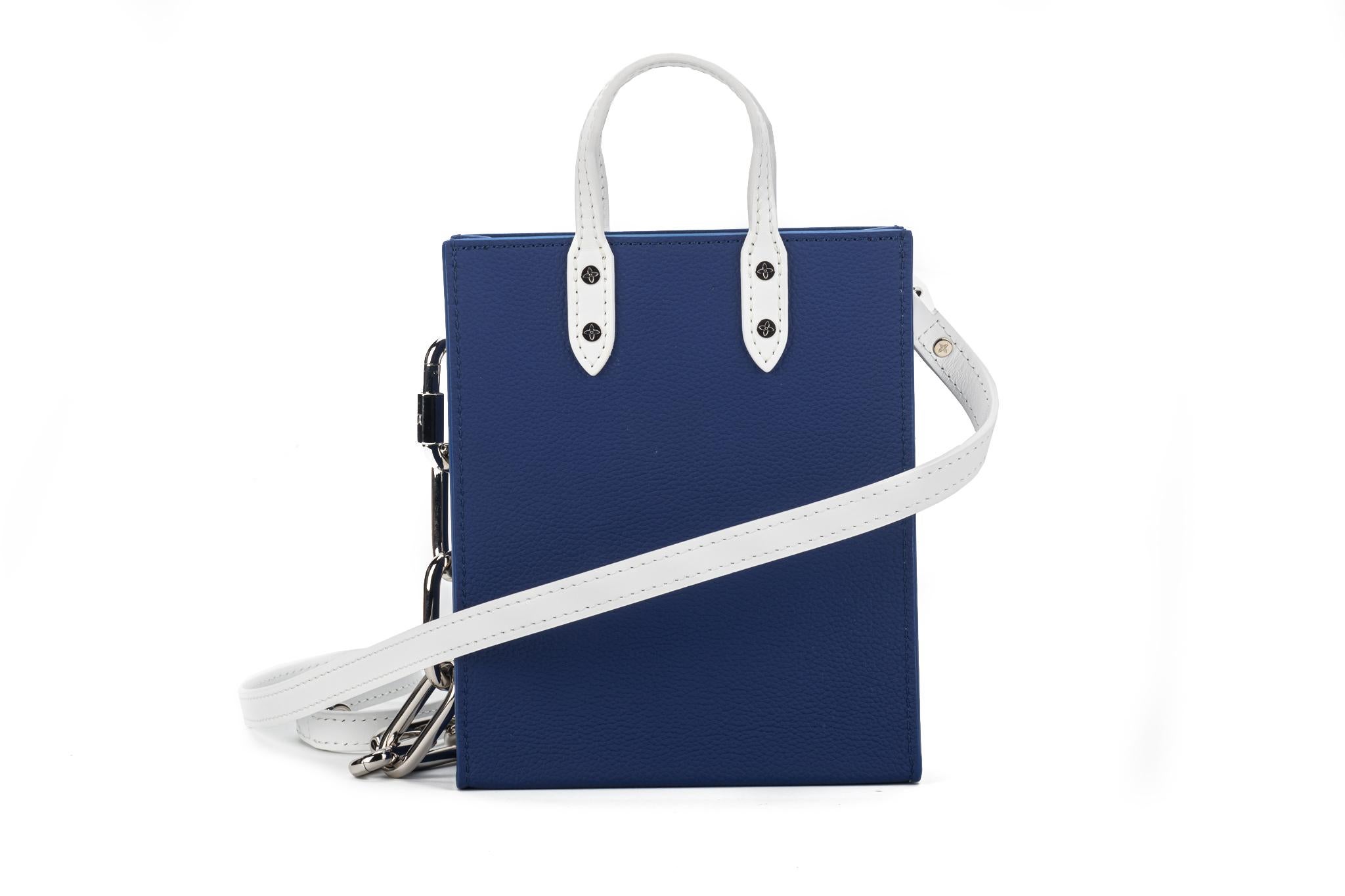 Virgil Abloh Blue Cowhide LV Sac For Sale 3