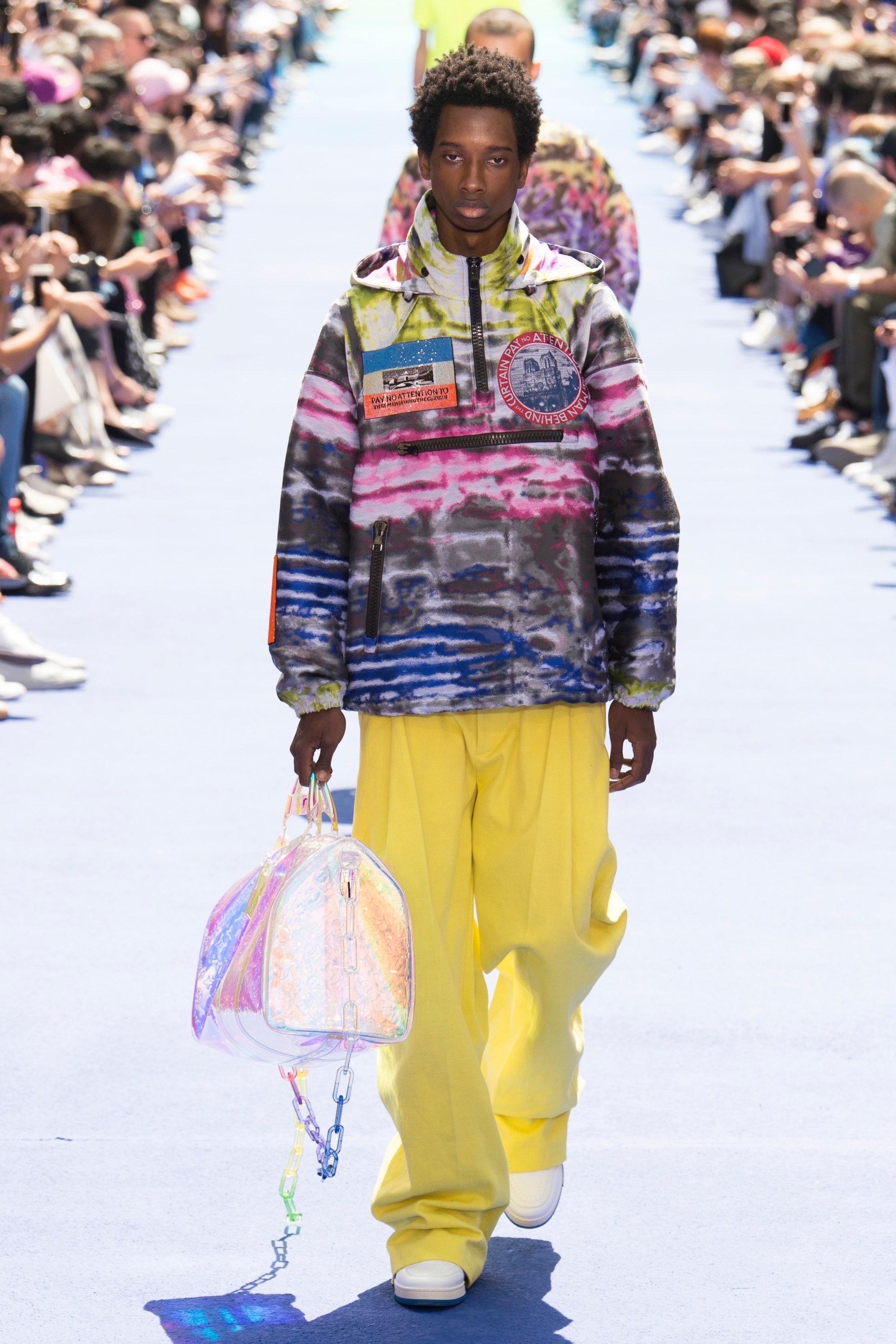 Virgin Abloh can do no wrong!  As seen on the runway in the 2019 men's collection, this colorful take on the Keepall Bandouliere 50 represents the pioneering vision of menswear artistic director Virgil Abloh: the combination of his youthful vibrancy