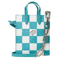 Virgil Abloh Louis Vuitton Sac Plat XS Damier Checkerboard handbag Green/White