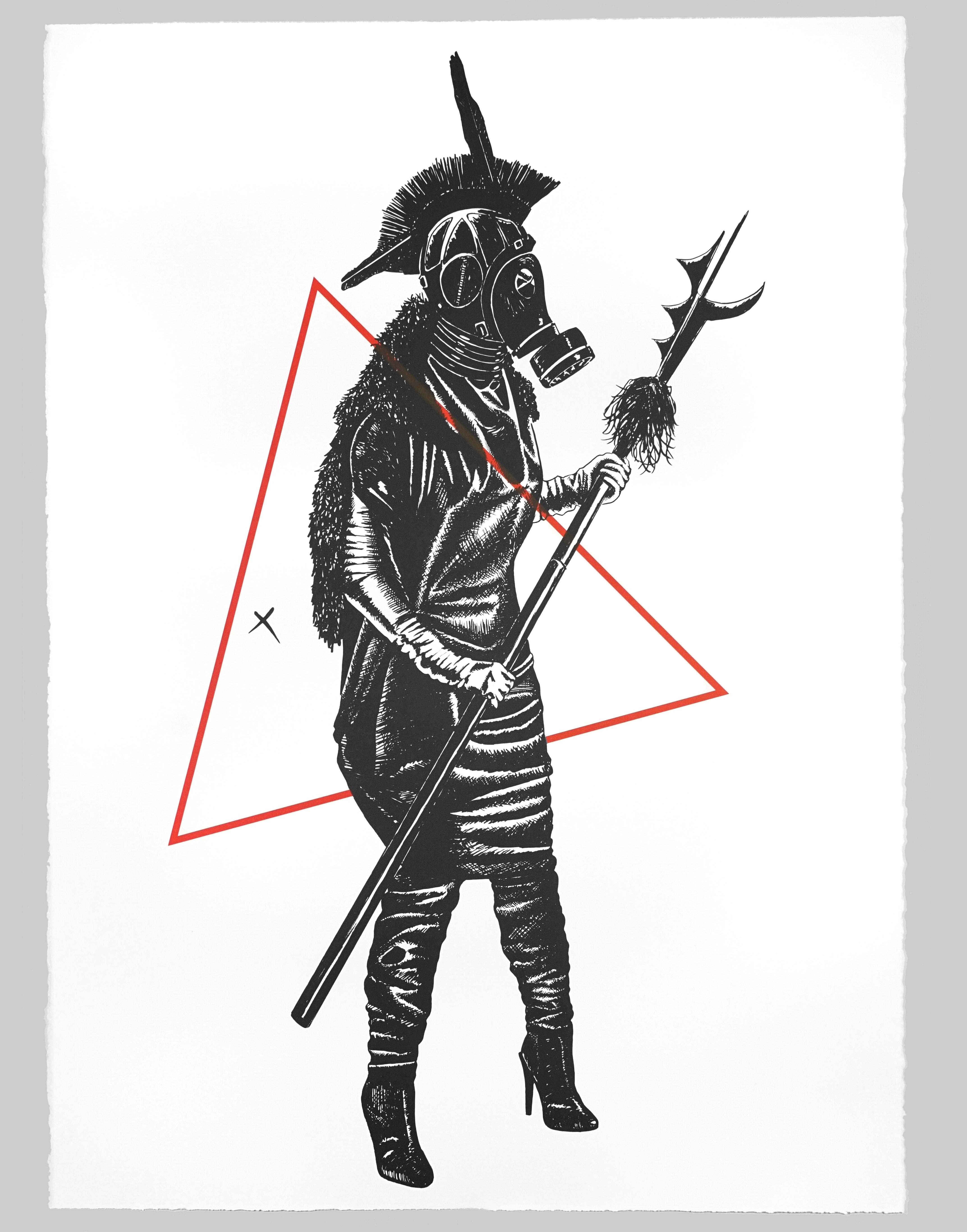 Virgil Ortiz Figurative Print - Taoky, Doyen of the Rez Spine Watchmen