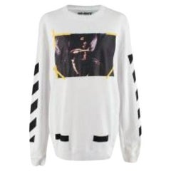 Virgil Renaissance Print White Cotton Sweatshirt