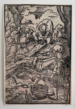 'Christ Nailed to the Cross' Renaissance woodcut by Virgil Solis after Dürer
