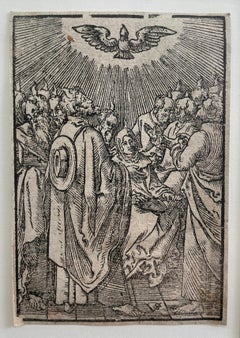 'Descent of the Holy Spirit (Pentecost)' woodcut by Virgil Solis after Dürer