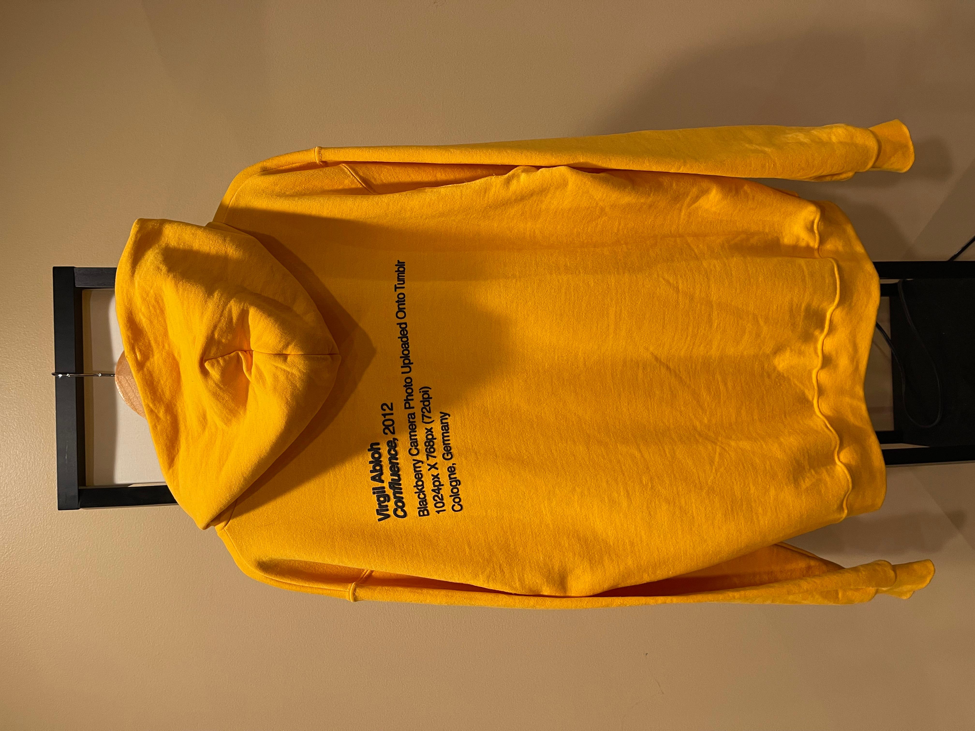 Virgil x MCA Figures of Speech Pyrex Vision Yellow Hoodie For Sale 1
