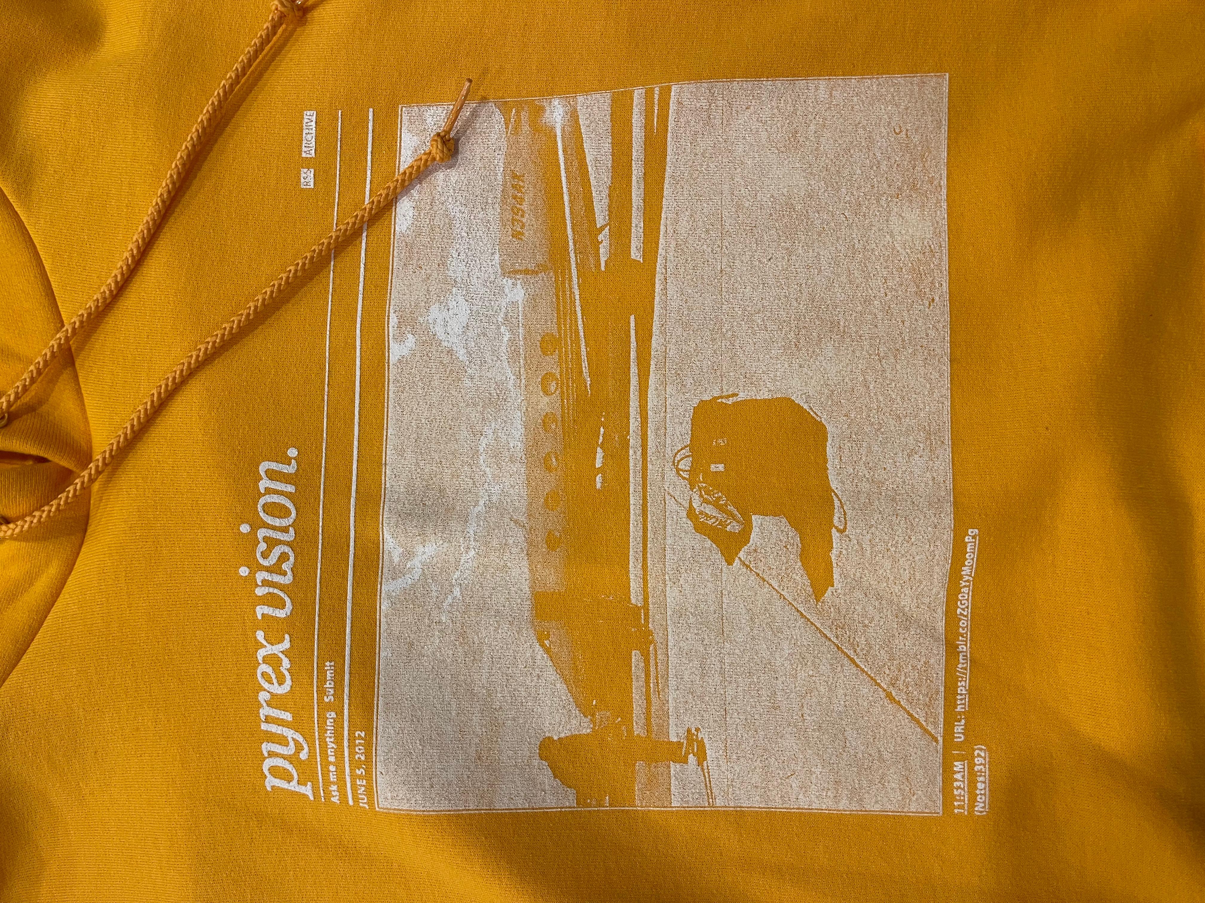 Virgil x MCA Figures of Speech Pyrex Vision Yellow Hoodie For Sale 2