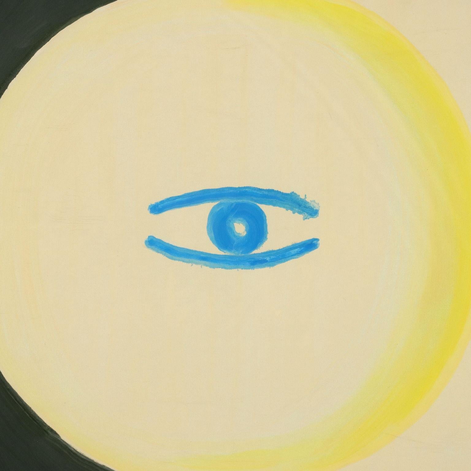 The Round-Eyes in Space 1968 - Painting by Virgilio Guidi