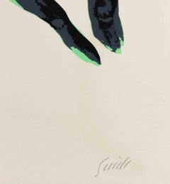 Countess Portrait - Lithograph by Virgilio Guidi - mid-20th Century