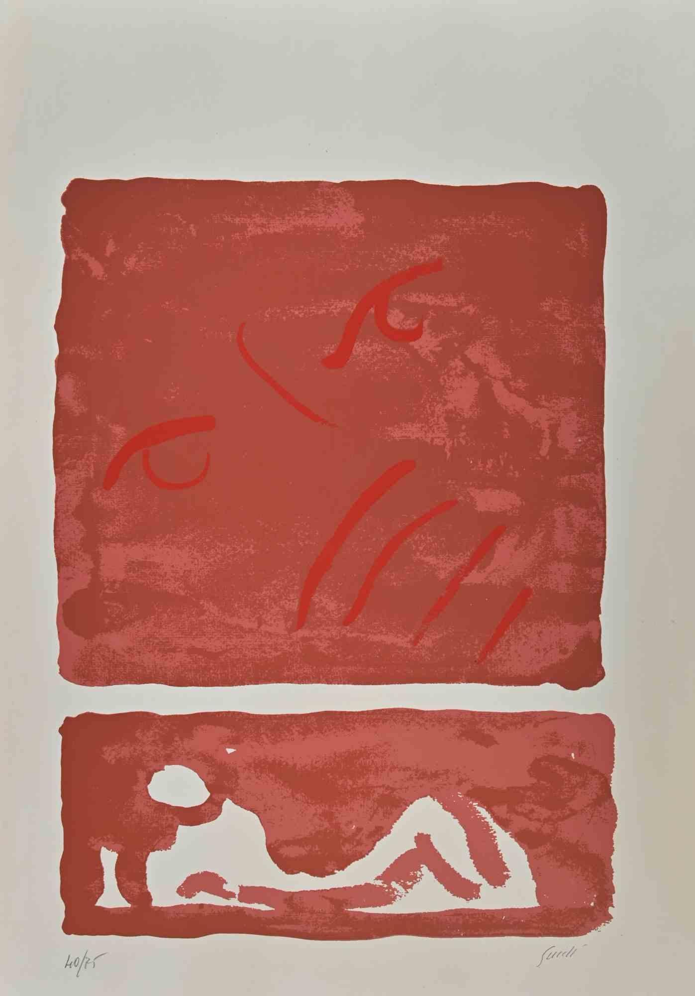Lithograph realized by Virgilio Guidi in 1960s.

Hand signed on the lower margin.

Numbered on the lower left margin

Edition of 75

Good conditions except for some lights foxing and light little folds.