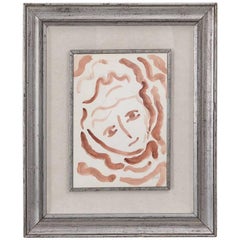 Virgillio Guidi Painting, Framed Oil on Canvas, Italy, 1964