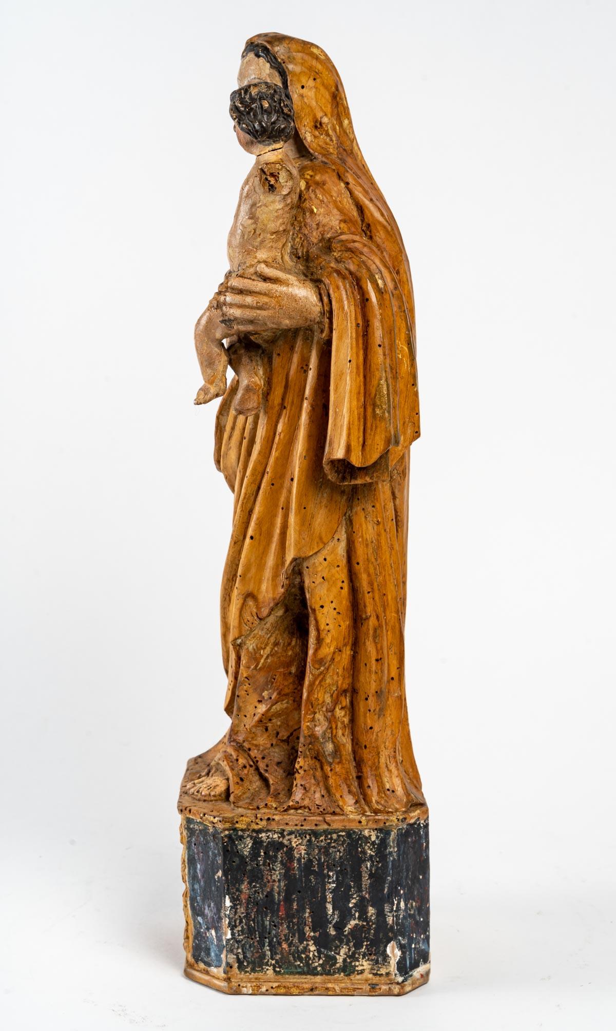 Wood Virgin and Child, 17th century