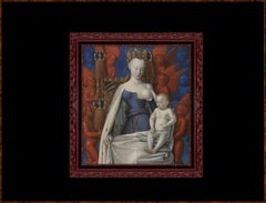 Virgin and Child, after Fine Art Oil Painting by Renaissance Artist Jean Fouquet