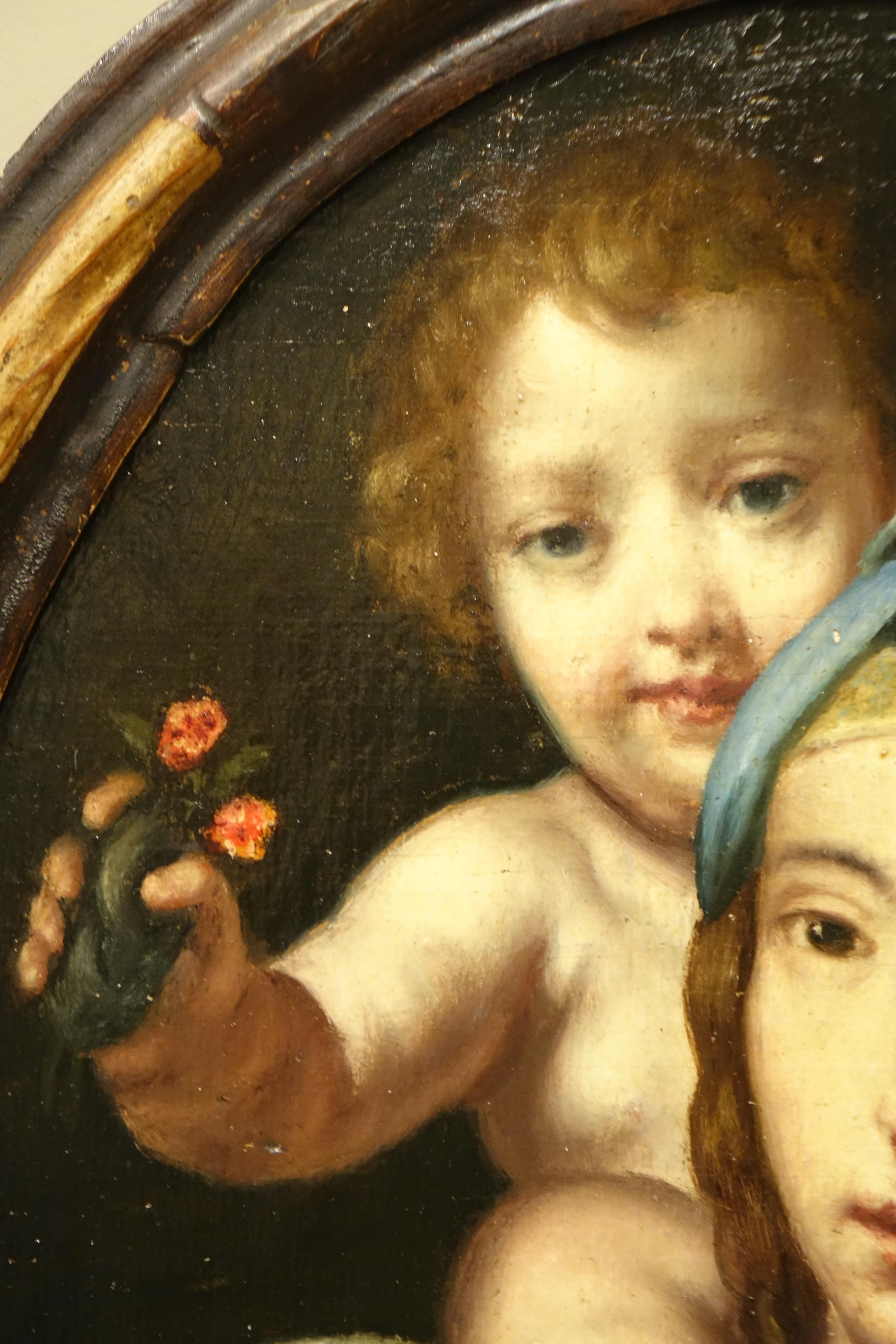 Jungfrau und Kind, Französische Schule des 18. Jahrhunderts im Zustand „Gut“ im Angebot in PARIS, FR