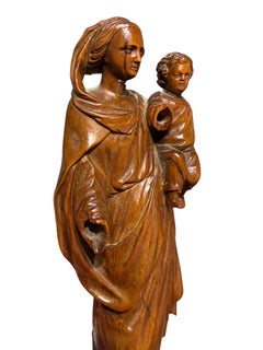 La Vierge à l'Enfant en buis sculpté - Pays-Bas méridionaux - XVIIe siècle