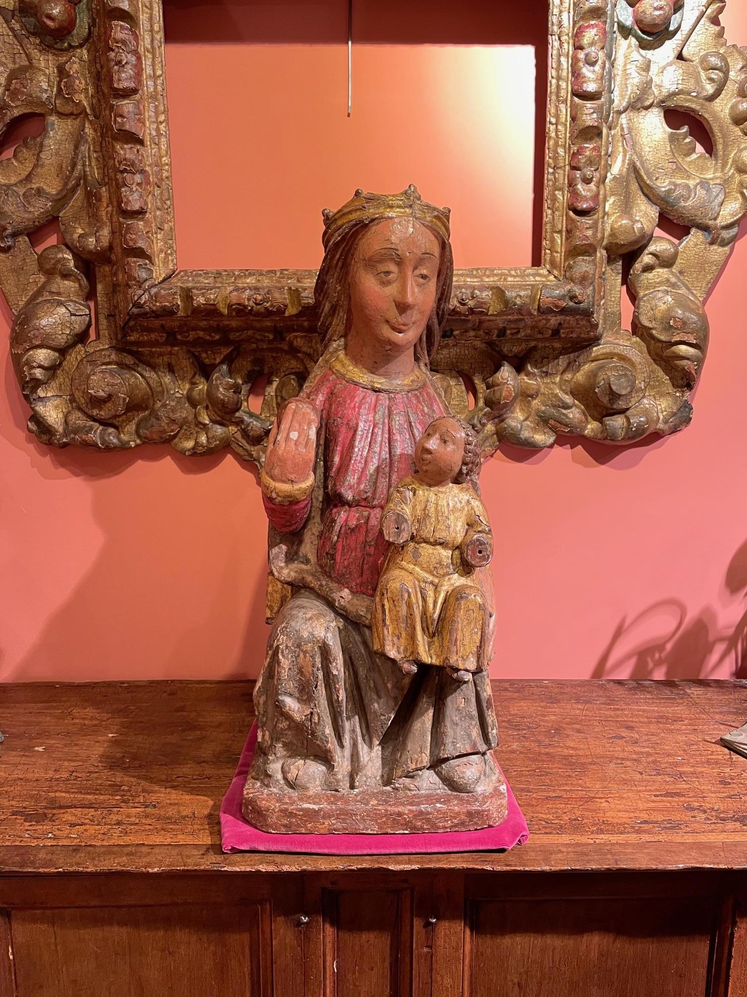 Vergine e Bambino in maestà In condizioni buone in vendita a Saint-Ouen, FR