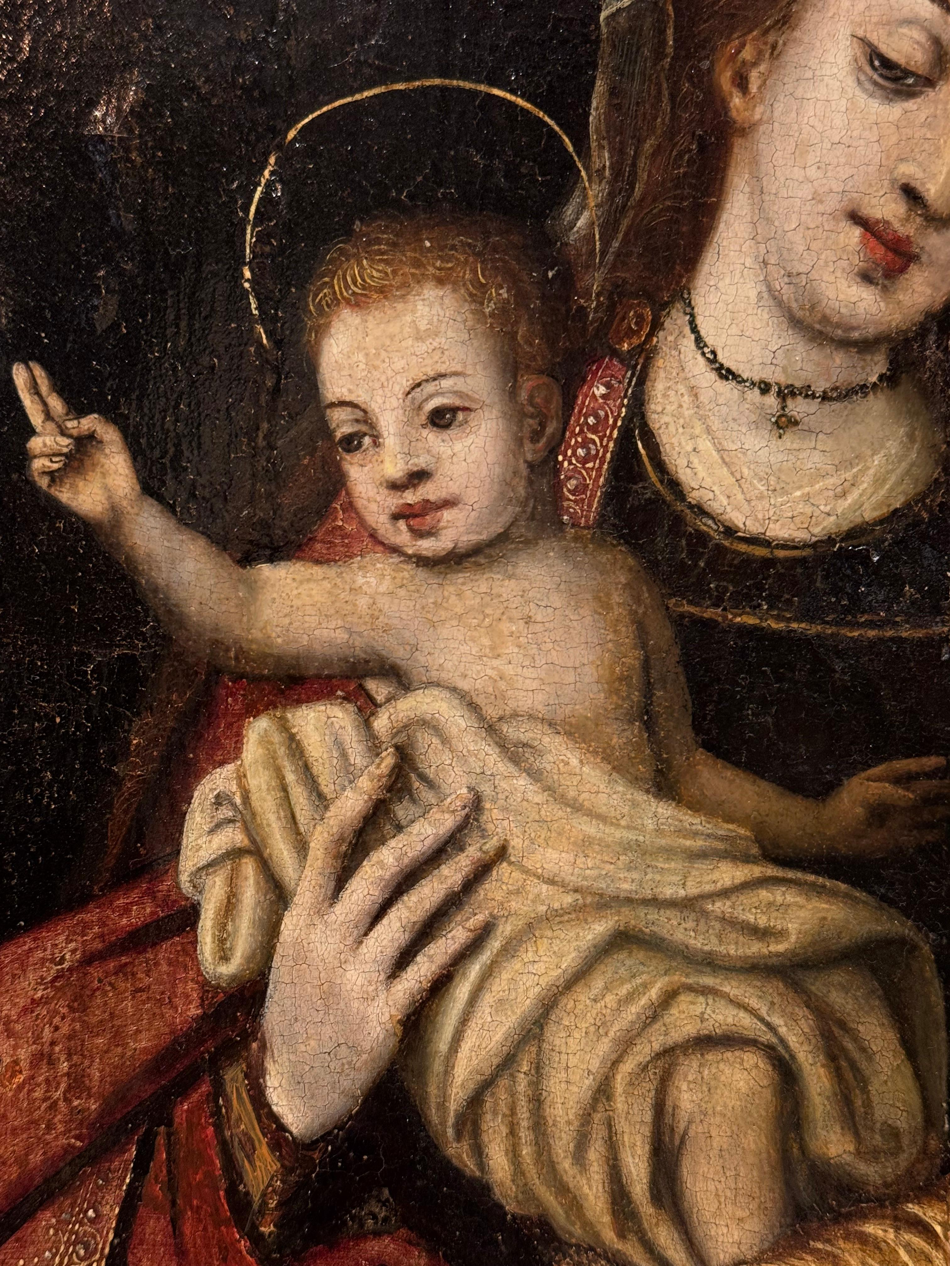 Jungfrau mit Kind, Nordfrankreich oder Flandern, Anfang 17. Jahrhundert. (Renaissance) im Angebot