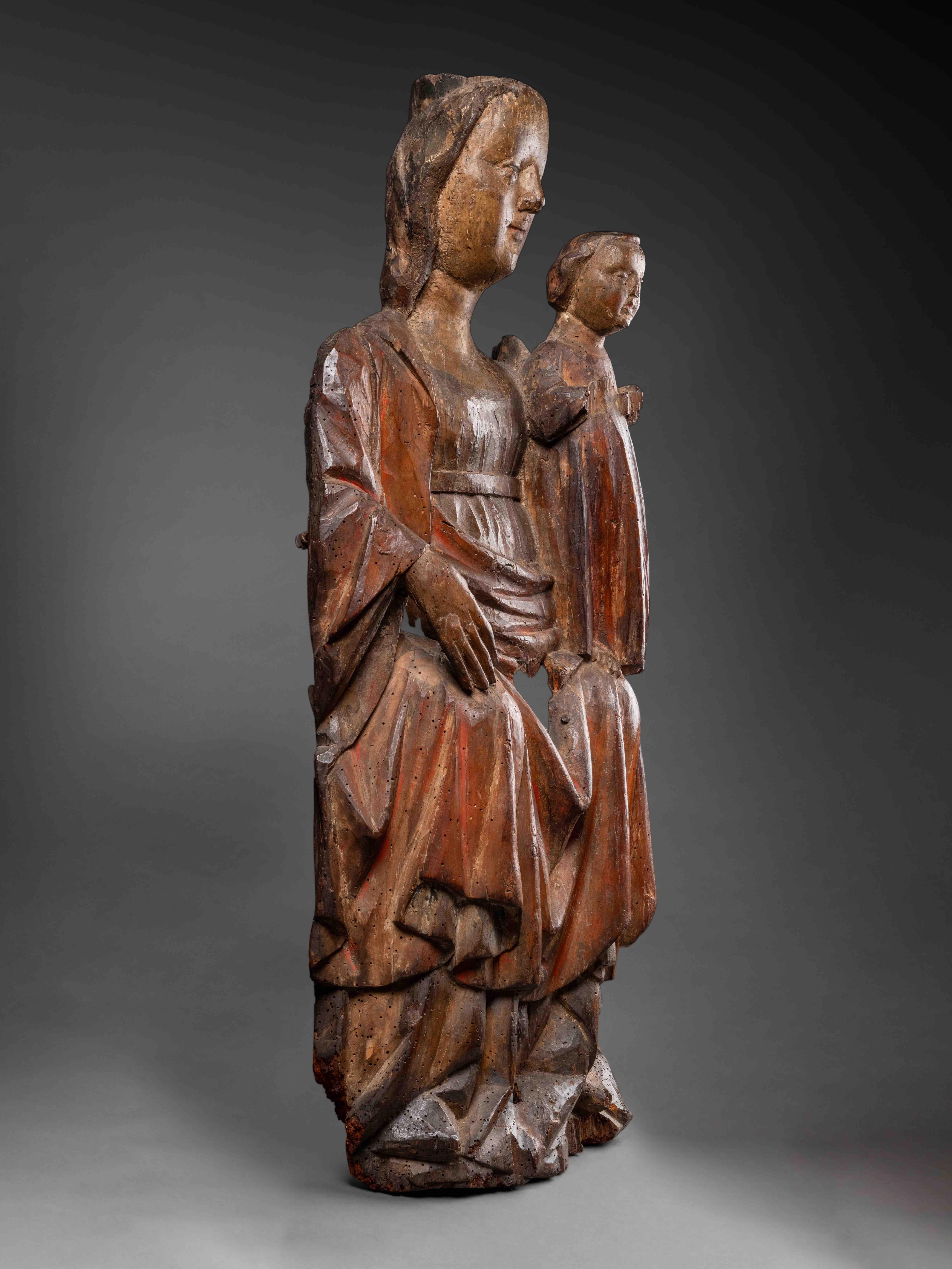 Belgian Virgin and the Child, Mosan Region, Second Half of 13th Century For Sale