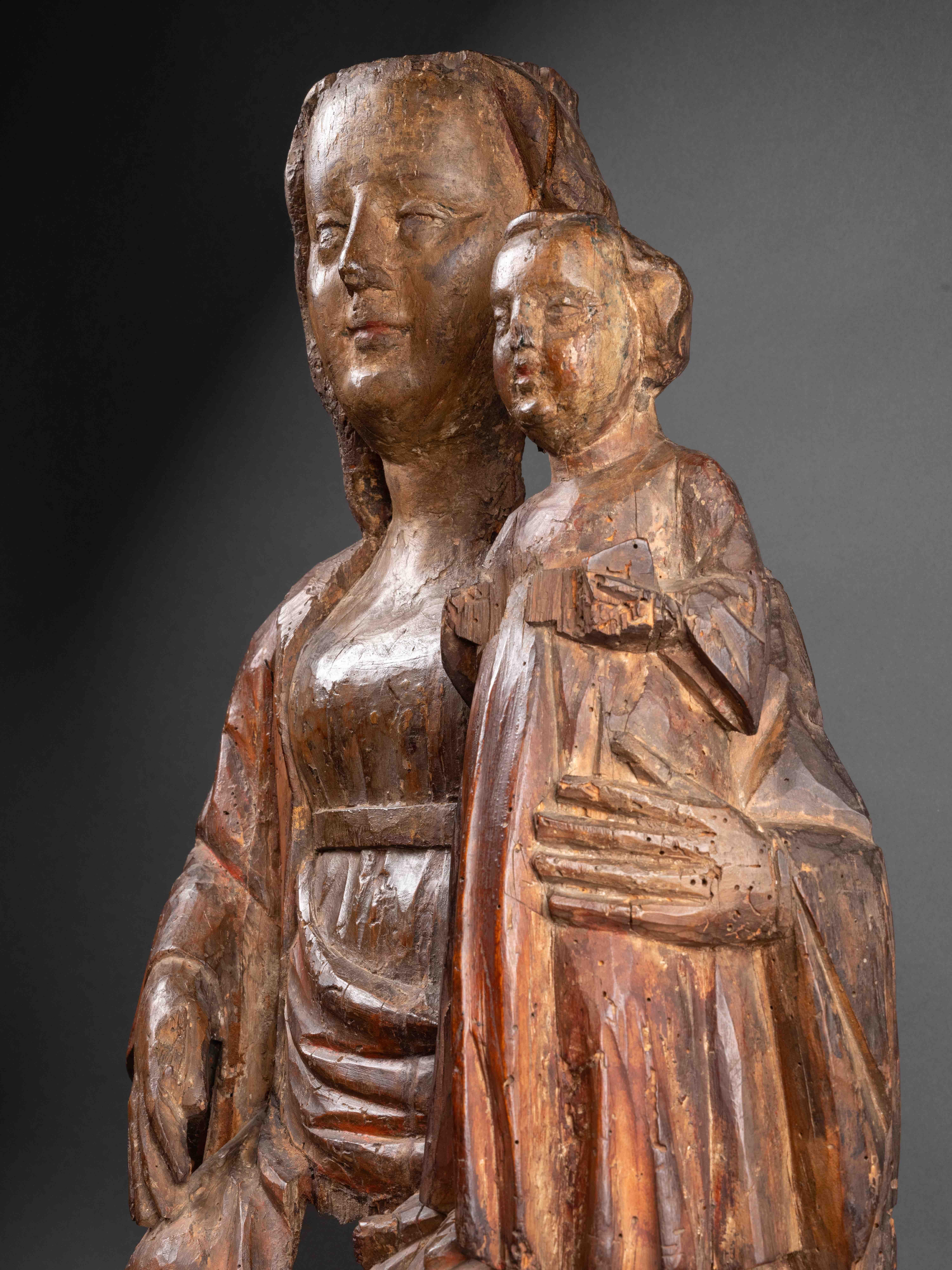 Virgin and the Child, Mosan Region, Second Half of 13th Century In Good Condition For Sale In Bruxelles, BE