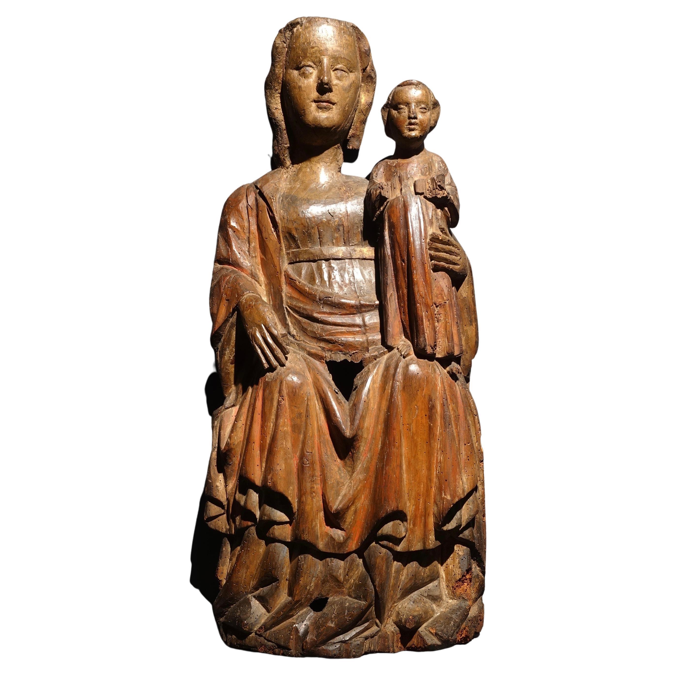 A polychrome sculpture depicting the Virgin and the Child 
Mosan region, second half of 13th century
Polychrome wood
73 x 29 X 12 cm

Provenance : 

Former Belgian private collection from the beginning of the 20th century 

This remarkable early