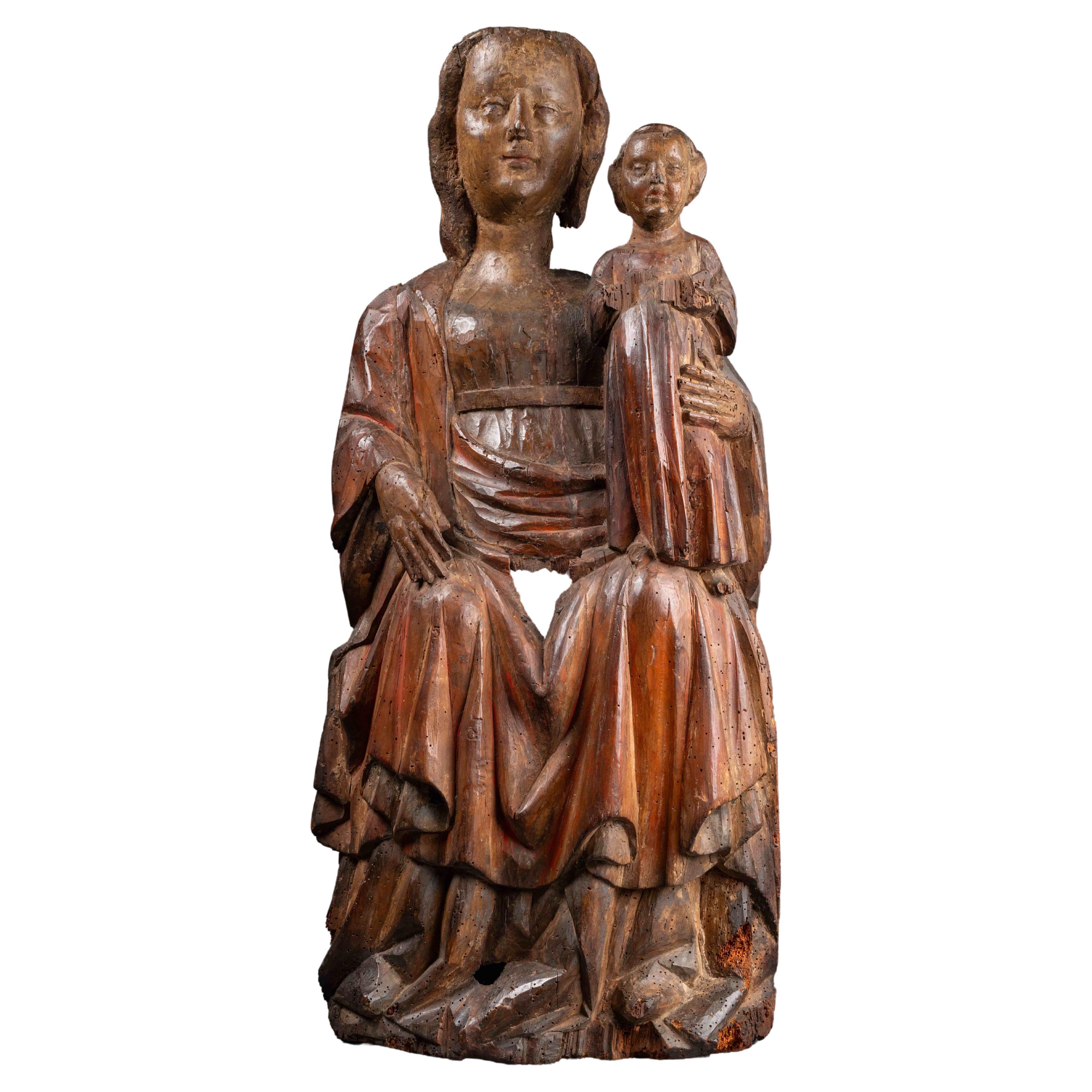 Virgin and the Child, Mosan Region, Second Half of 13th Century For Sale