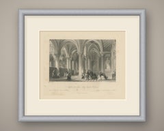 Virgin Chapel, Saint Denis Abbey, Antique Engraving after Allom, circa 1845