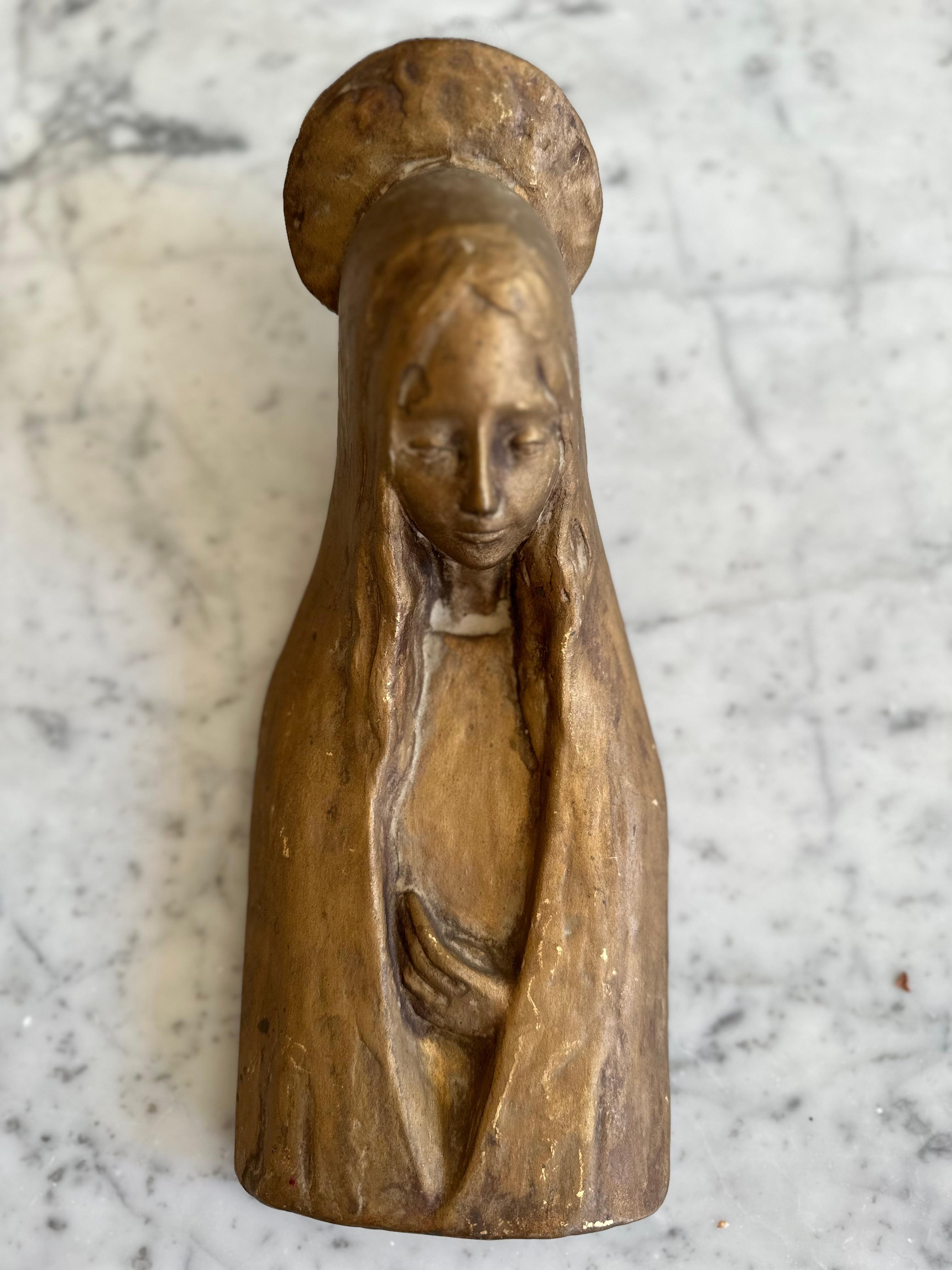 Virgin Maria Ceramic sculpture by Ceramica Centro Ave, Italy For Sale 4