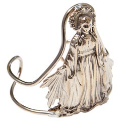 Virgin Mary Mother Mary Arm Cuff Bangle Bracelet Spiritual Statement Bronze 
