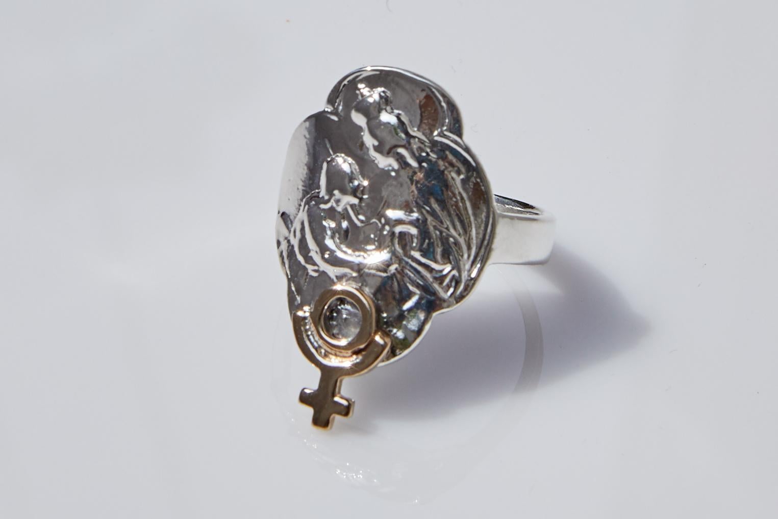 virgin mary rings silver