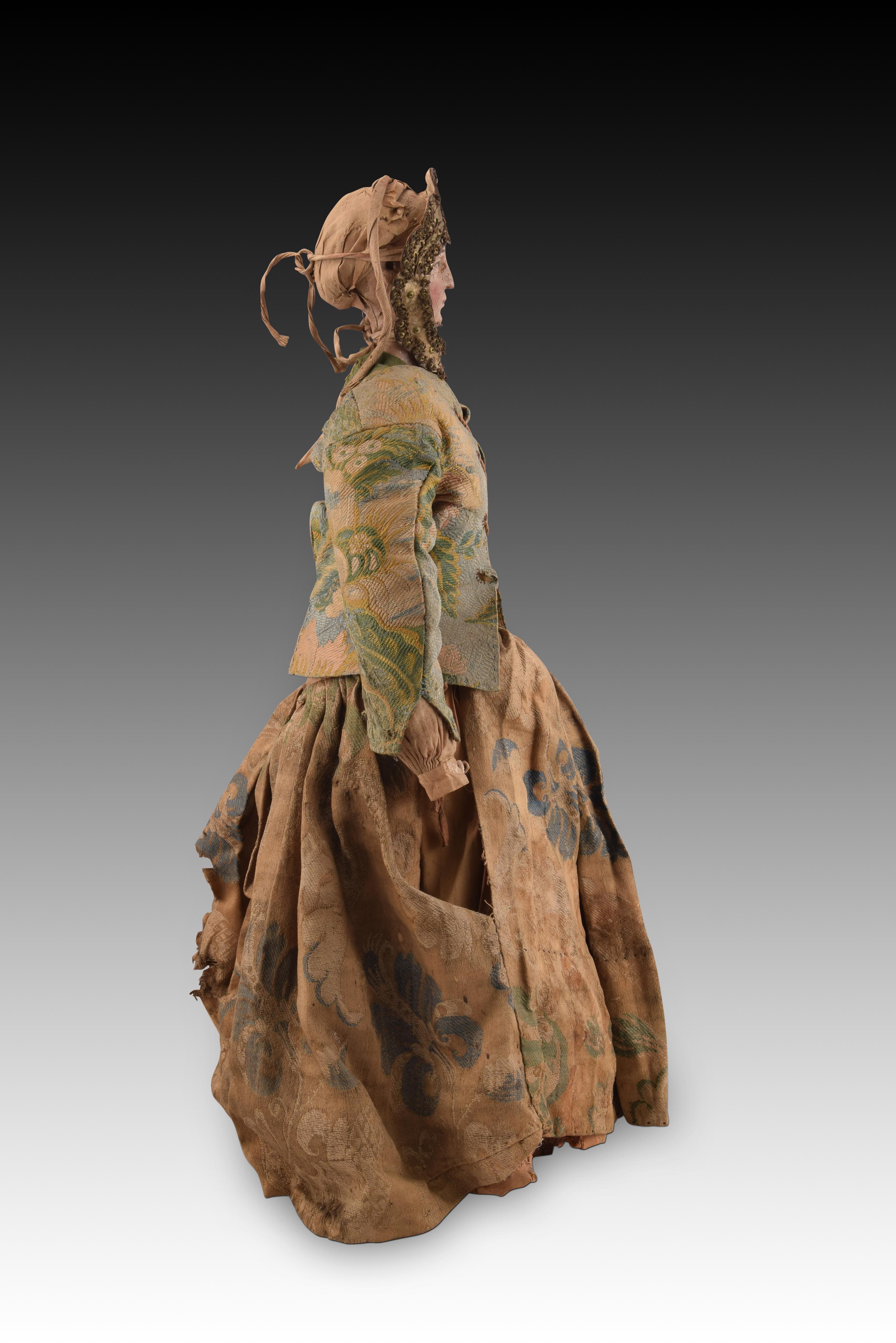 Virgin Mary (dress-up). Wood, etc. Spanish school, 17th century and later. In Fair Condition For Sale In Madrid, ES