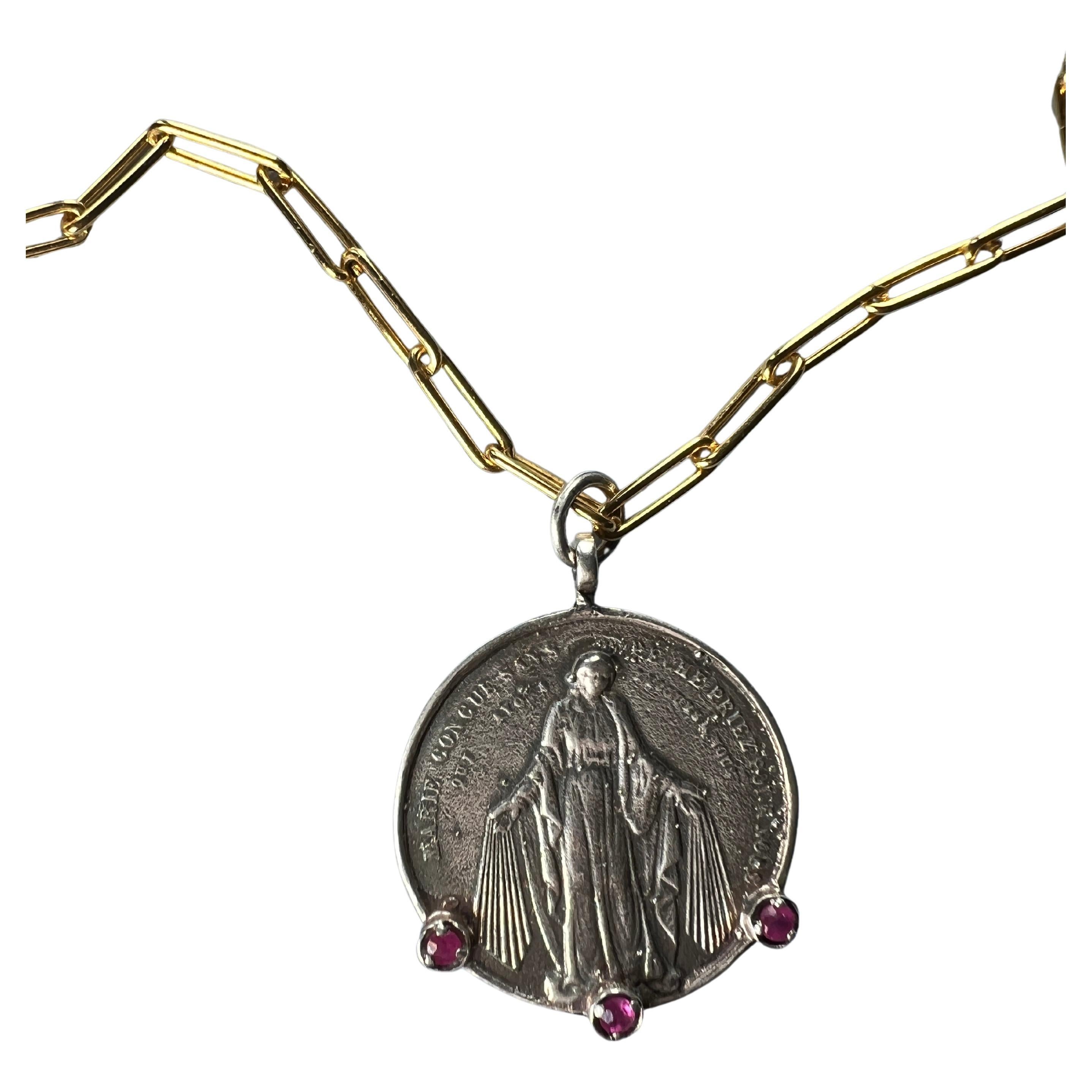 Virgin Mary Medal Chain Necklace