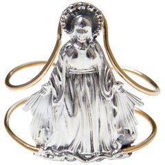Virgin Mary Mother Mary Arm Cuff Bangle Bracelet Sterling Silver Brass J Dauphin