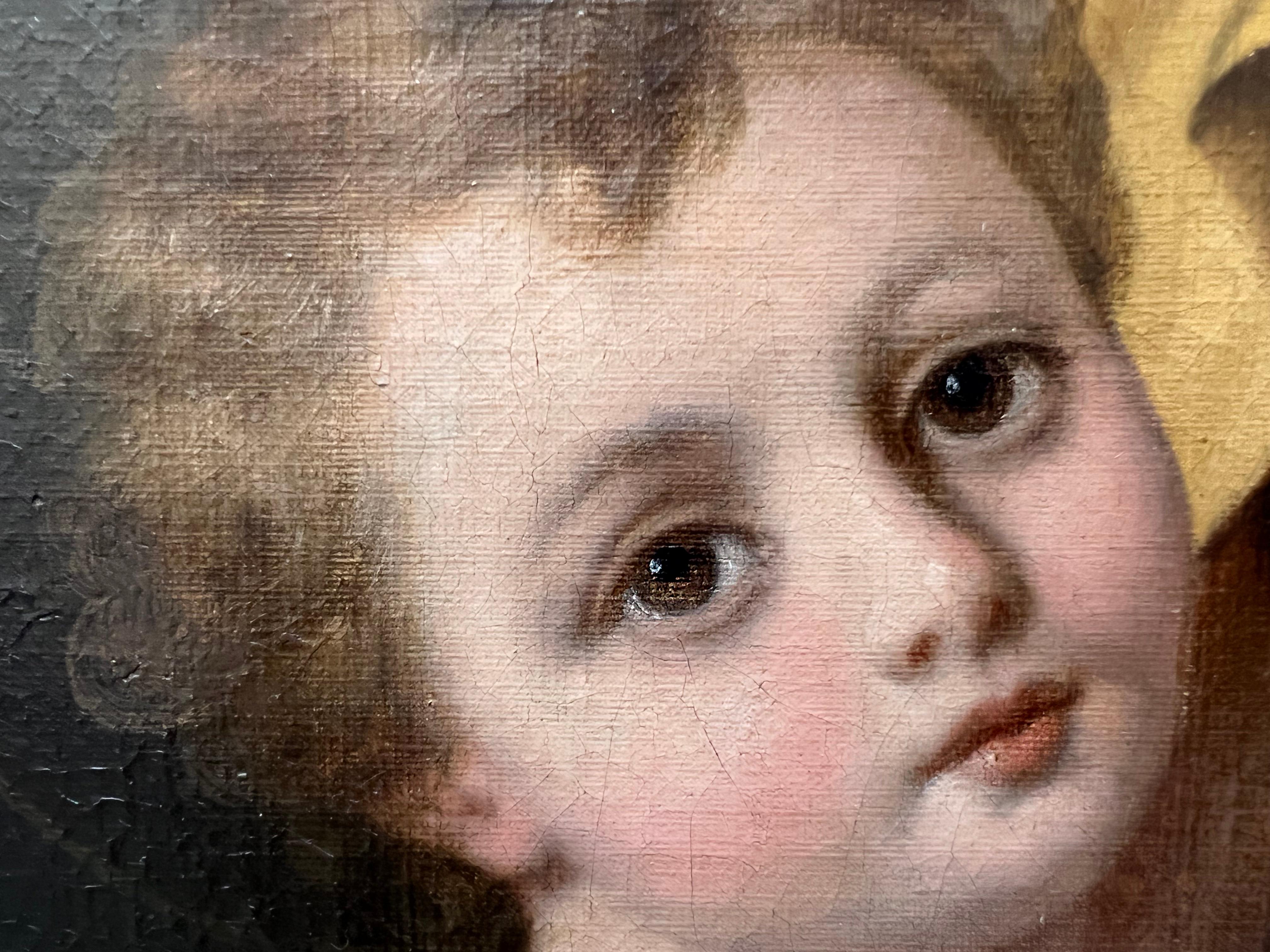 Virgen María con el Niño, Italia, 1890 Pintado