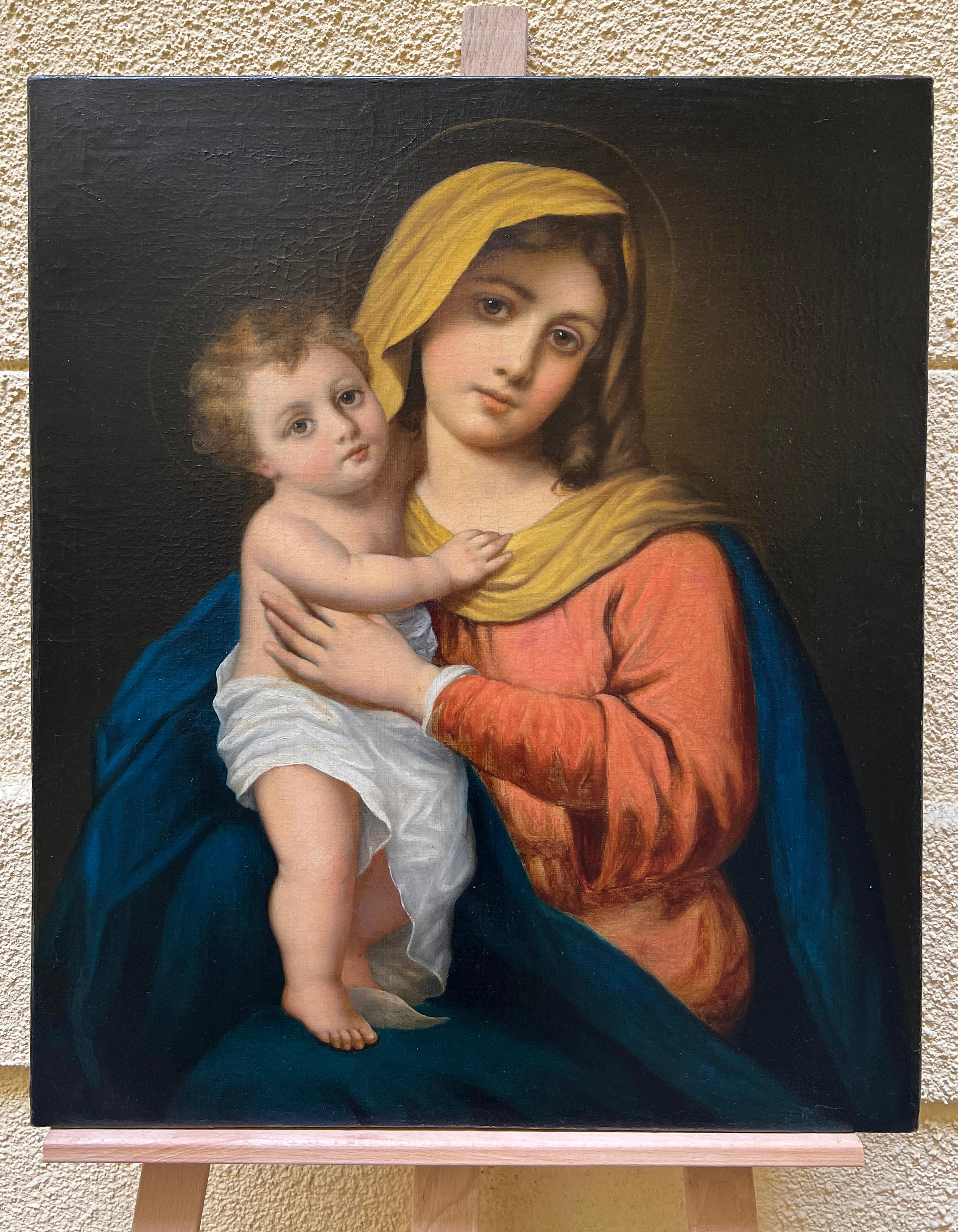 Virgin Mary with Child, Italy, 1890 In Good Condition For Sale In Budapest, HU