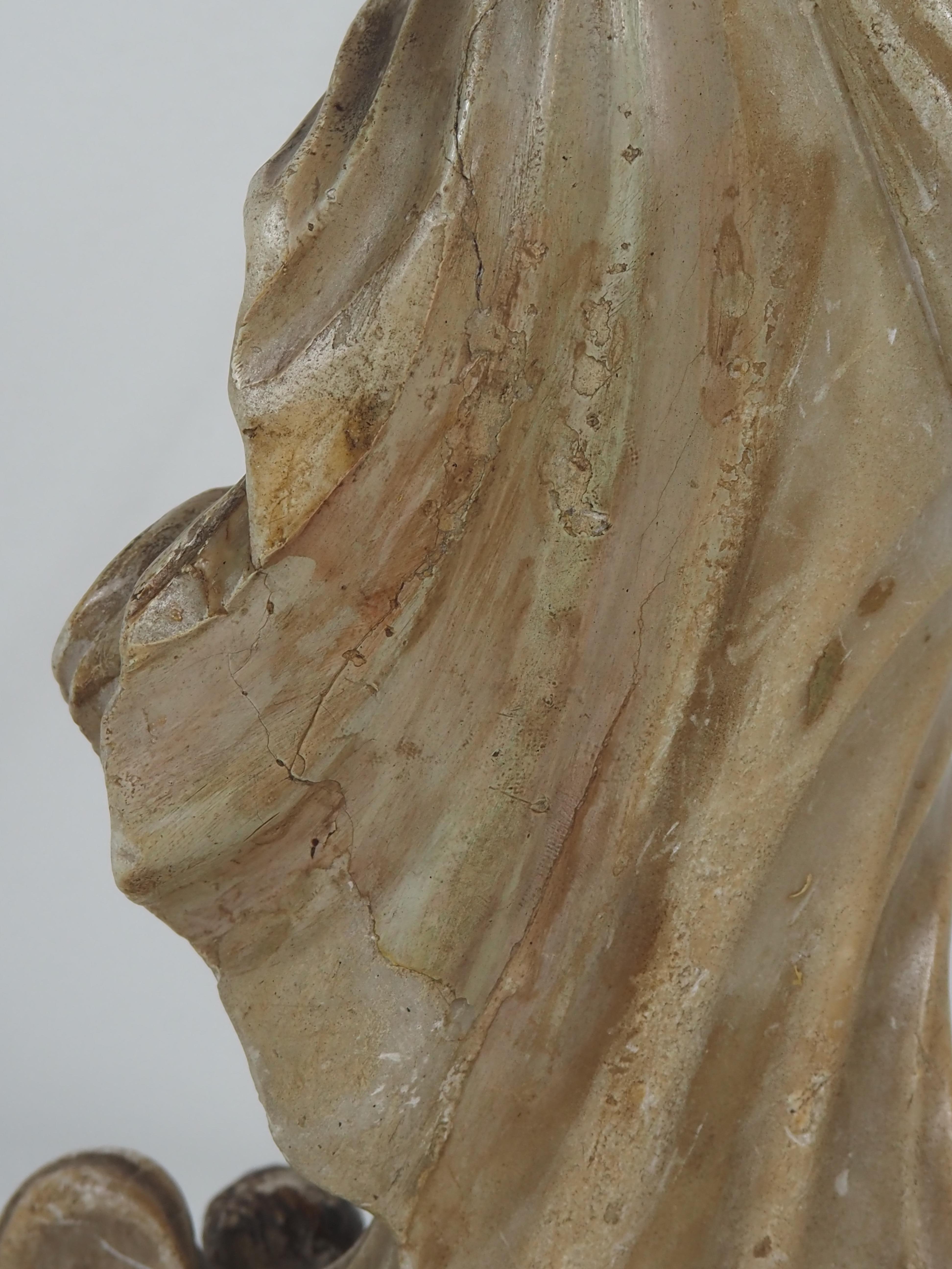 Vierge de l'Immaculée Conception, Sculpture luso-brésilienne du XVIIIe siècle en vente 6