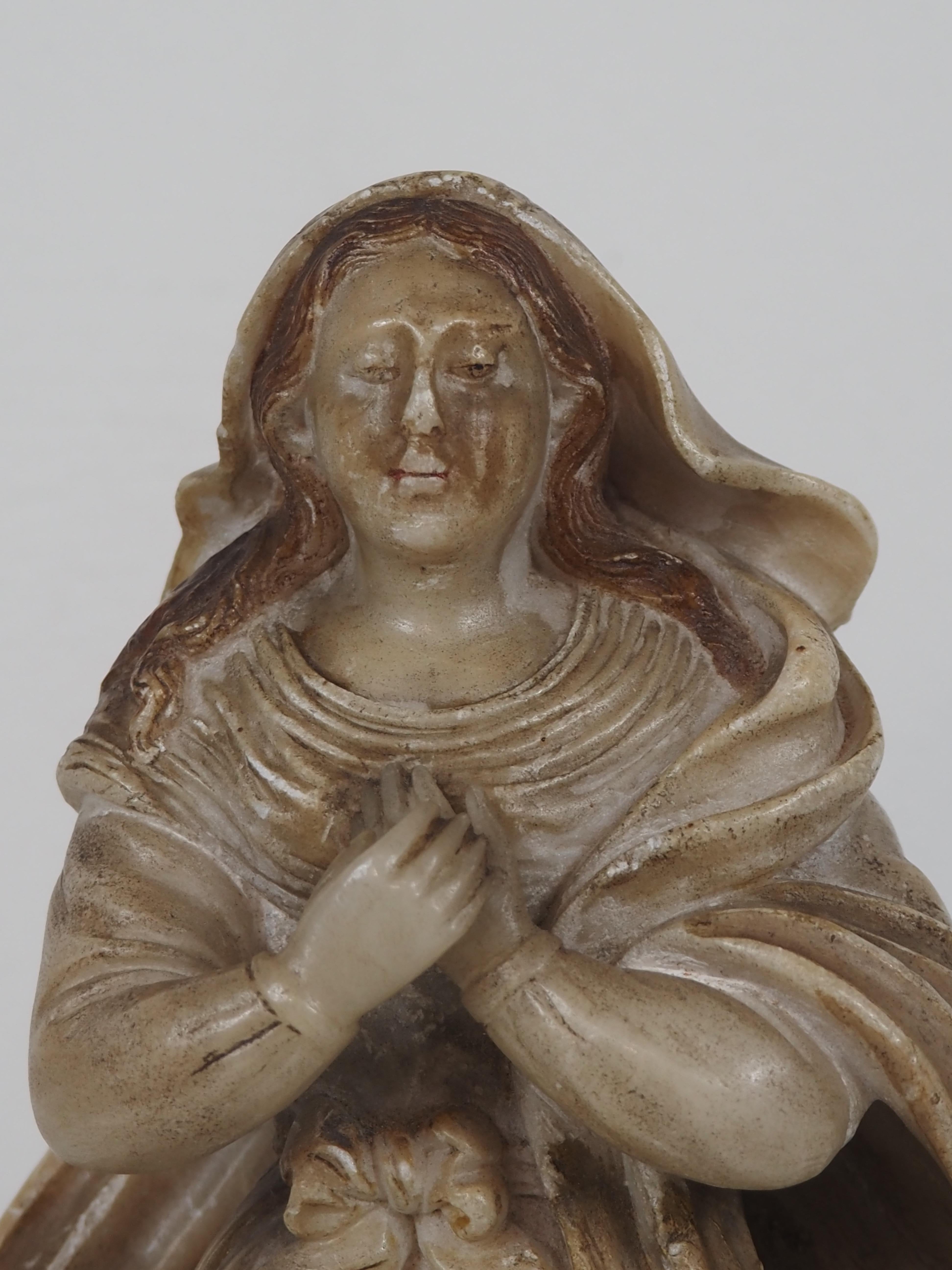 Baroque Vierge de l'Immaculée Conception, Sculpture luso-brésilienne du XVIIIe siècle en vente