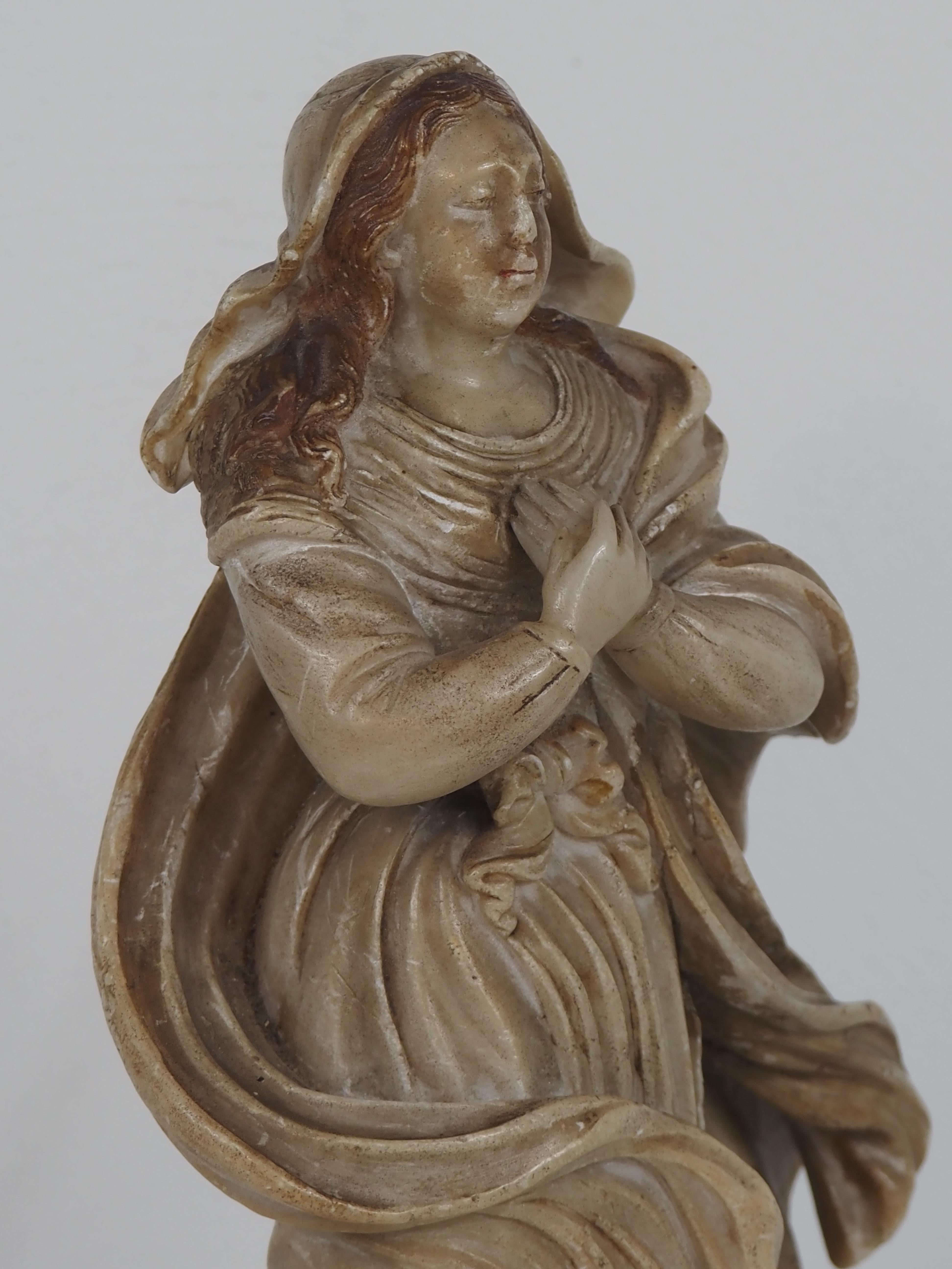 Vierge de l'Immaculée Conception, Sculpture luso-brésilienne du XVIIIe siècle en vente 1
